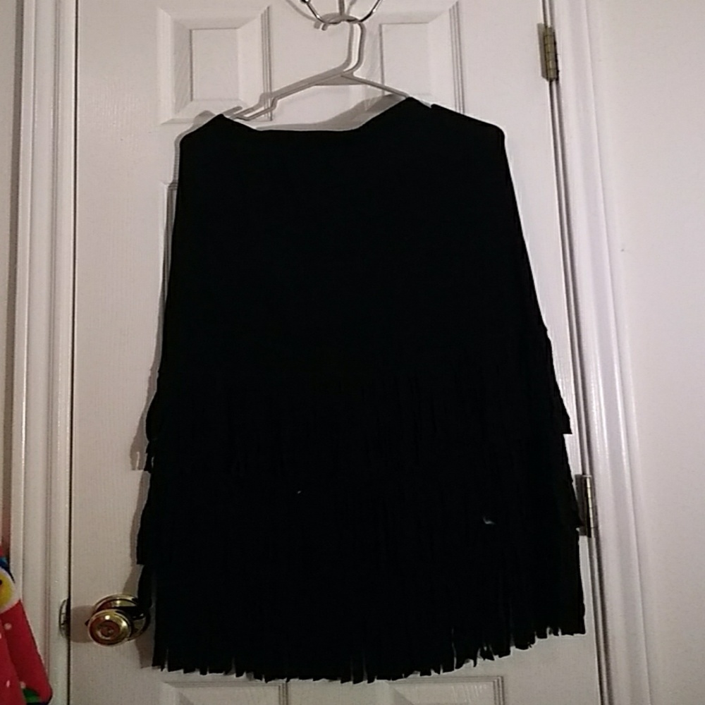 Black Fringe skirt